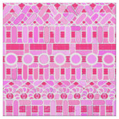 Tribal-Batik - Rosa-Farbtöne Stoff (Nahaufnahme)