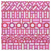Tribal-Batik - Rosa- und Bordeauxtöne Stoff (Nahaufnahme)