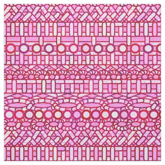 Tribal-Batik - Rosa- und Bordeauxtöne Stoff (Muster)