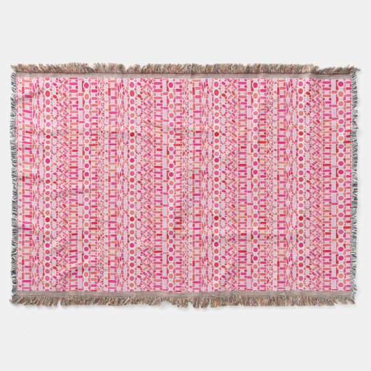 Tribal Batik - Rosa- und Korallenfarben Decke (Vorderseite)