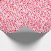 Tribal Batik - Rosa- und Korallenfarben Geschenkpapier (Ecke)