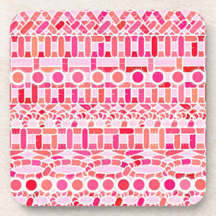 Tribal Batik - Rosa- und Korallenfarben Untersetzer
