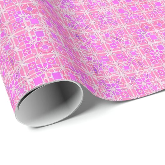 Tribal Batik - Rosa- und Orchideenfarben Geschenkpapier (Rolleneckpunkt)