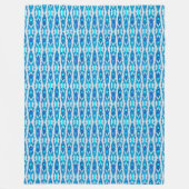 Tribal Batik - Sapphire Blue und Silver Gray Fleecedecke (Vorderseite)