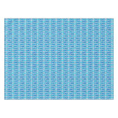 Tribal Batik - Sapphire Blue und Silver Gray Tischdecke (Vorderseite (Horizontal))