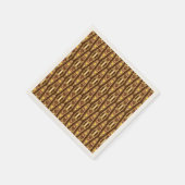 Tribal Batik - Schokolade braun und Beige Serviette (Ecke)