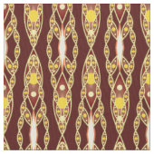 Tribal Batik - Schokolade braun und Beige Stoff (Nahaufnahme)