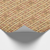 Tribal Batik - Schokoladenbraun und Kamelbraun Geschenkpapier (Ecke)