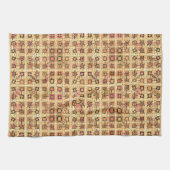 Tribal Batik - Schokoladenbraun und Kamelbraun Handtuch (Horizontal)