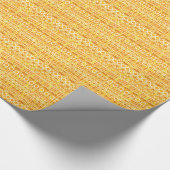 Tribal Batik - Senfgold und orange Geschenkpapier (Ecke)