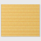 Tribal Batik - Senfgold und orange Geschenkpapier (Flach)