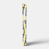 Tribal Batik - Steel Blue, Grau und Gelb Case-Mate iPhone Hülle (Rückseite / Links)