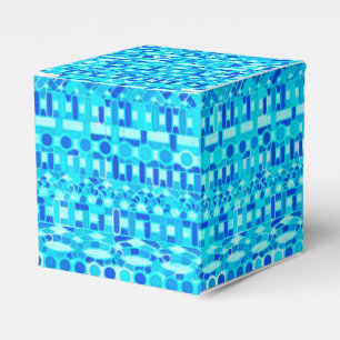 Tribal-Batik - Türkis, Aqua und Kobaltblau Geschenkschachtel