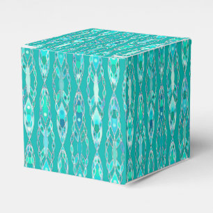 Tribal Batik - Türkis und Aquamarine Geschenkschachtel