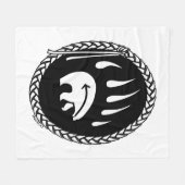 Tribal Bear Art Blanket Bärenleder Fleecedecke (Vorderseite (Horizontal))