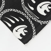 Tribal Bear Art Blanket Bärenleder Fleecedecke (Ecke)