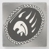 Tribal Bear Art Drinks Coasters Native Bear Unters Steinuntersetzer (Vorderseite)