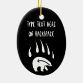 Tribal Bear Art Ornament Custom Bear Keepake (Hinten)