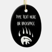 Tribal Bear Art Ornament Custom Bear Keepake (Hinten)
