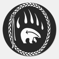 Tribal Bear Art Sticker Erste Nationen Bärengesche