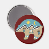 Tribal Bear Design Magnet (Vorderseite/Rückseite)