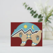 Tribal Bear Design Postkarte (Stehend Vorderseite)