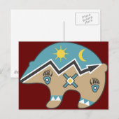 Tribal Bear Design Postkarte (Vorne/Hinten)
