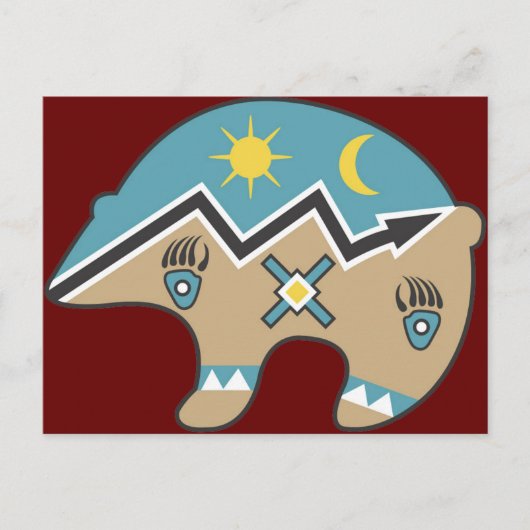 Tribal Bear Design Postkarte (Vorderseite)