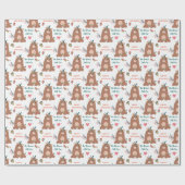 Tribal Bear Happy Birthday Geschenkpapier (Flach)