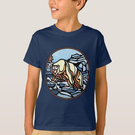 Tribal Bear Kids T - Shirt Polar Bear Kids Shirts (Vorderseite)