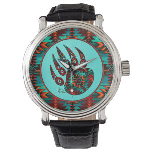 Tribal Bear Paw Kokopelli Watch Armbanduhr