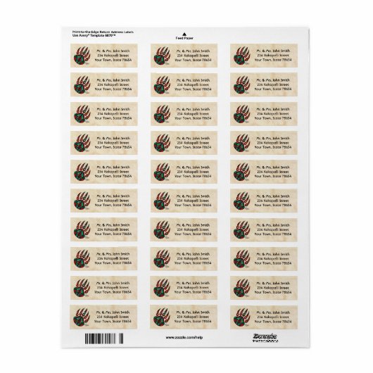 Tribal Bear Paw Label (Vorne)