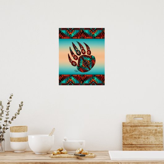 Tribal Bear Paw Poster (Küche)