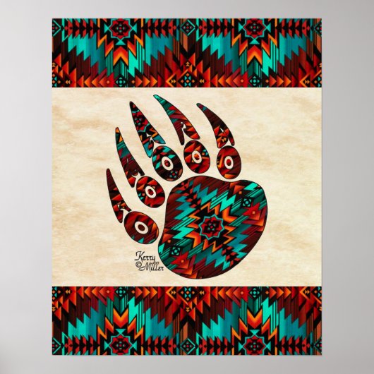 Tribal Bear Paw Poster (Vorne)