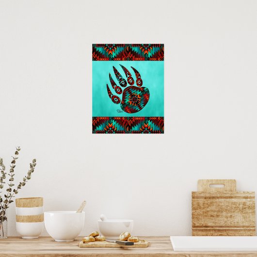 Tribal Bear Paw Poster (Küche)
