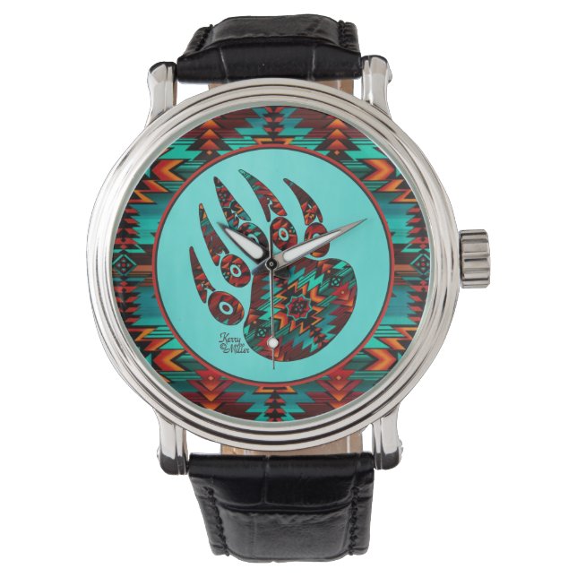 Tribal Bear Paw Watch Armbanduhr (Vorderseite)