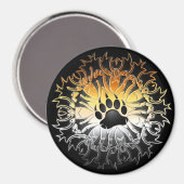 Tribal Bear Pride Paw Magnet (Vorderseite/Rückseite)