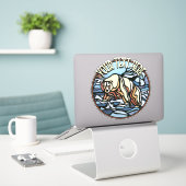 Tribal Bear Stickers Polar Bären Metis Art Decals Aufkleber (Laptop auf Schreibtisch)