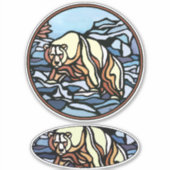 Tribal Bear Stickers Polar Bären Metis Art Decals Aufkleber (Vorderseite)