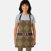Tribal Beige Braun Minimales Muster Schürze (Insitu)