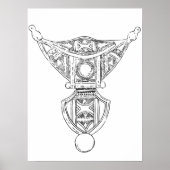 Tribal Berber Schmuckposter Poster (Vorne)