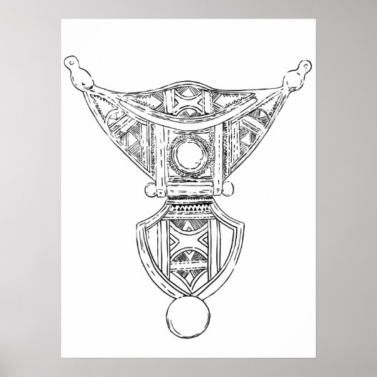 Tribal Berber Schmuckposter Poster (Vorne)