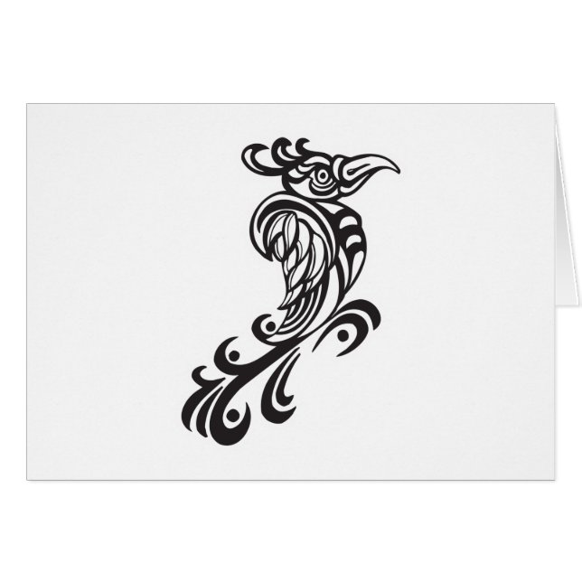 Tribal Bird Tattoo Design (Vorderseite (Horizontal))