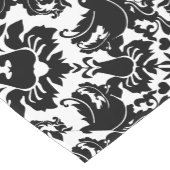 Tribal Black Love Bird Damask Muster Kurzer Tischläufer (Ecke)