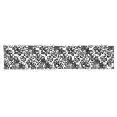 Tribal Black Love Bird Damask Muster Kurzer Tischläufer (Horizontal)