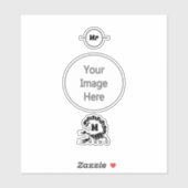 Tribal Black Scorpion Monogram Aufkleber (Blatt)