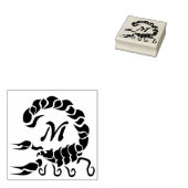 Tribal Black Scorpion Monogram Gummistempel (Stempel)