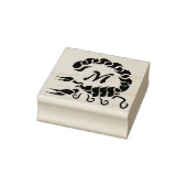 Tribal Black Scorpion Monogram Gummistempel (Stempel)