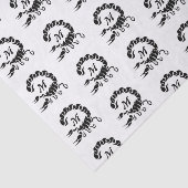 Tribal Black Scorpion Monogram Seidenpapier (Ausschnitt)