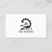 Tribal Black Scorpion Monogram Visitenkarte (Vorderseite)